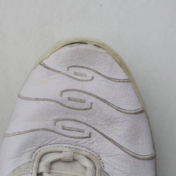 Nike Air Max Plus TN Men's 14 Triple White Metallic Silver Sneakers AJ2029-100 - Picture 10 of 11